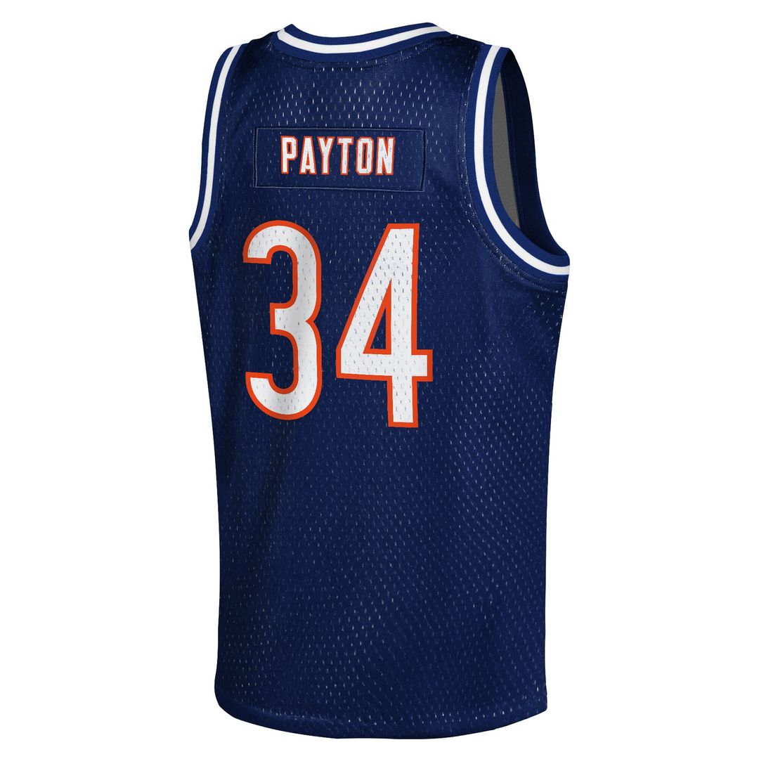 Walter Payton Chicago Bears Mitchell & Ness Youth Retired Player NFL Basketball Fashion Official Jersey - Navy