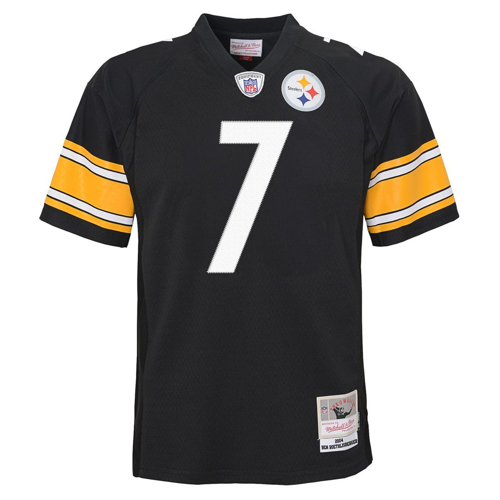 Ben Roethlisberger Pittsburgh Steelers Mitchell & Ness Youth 2004 Legacy Replica Official Jersey - Black