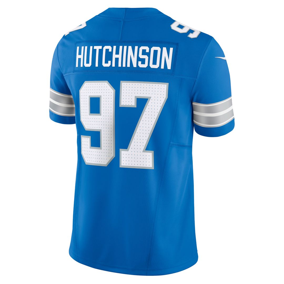 Aidan Hutchinson Detroit Lions Nike Team Vapor F.U.S.E. Limited Official Jersey - Blue