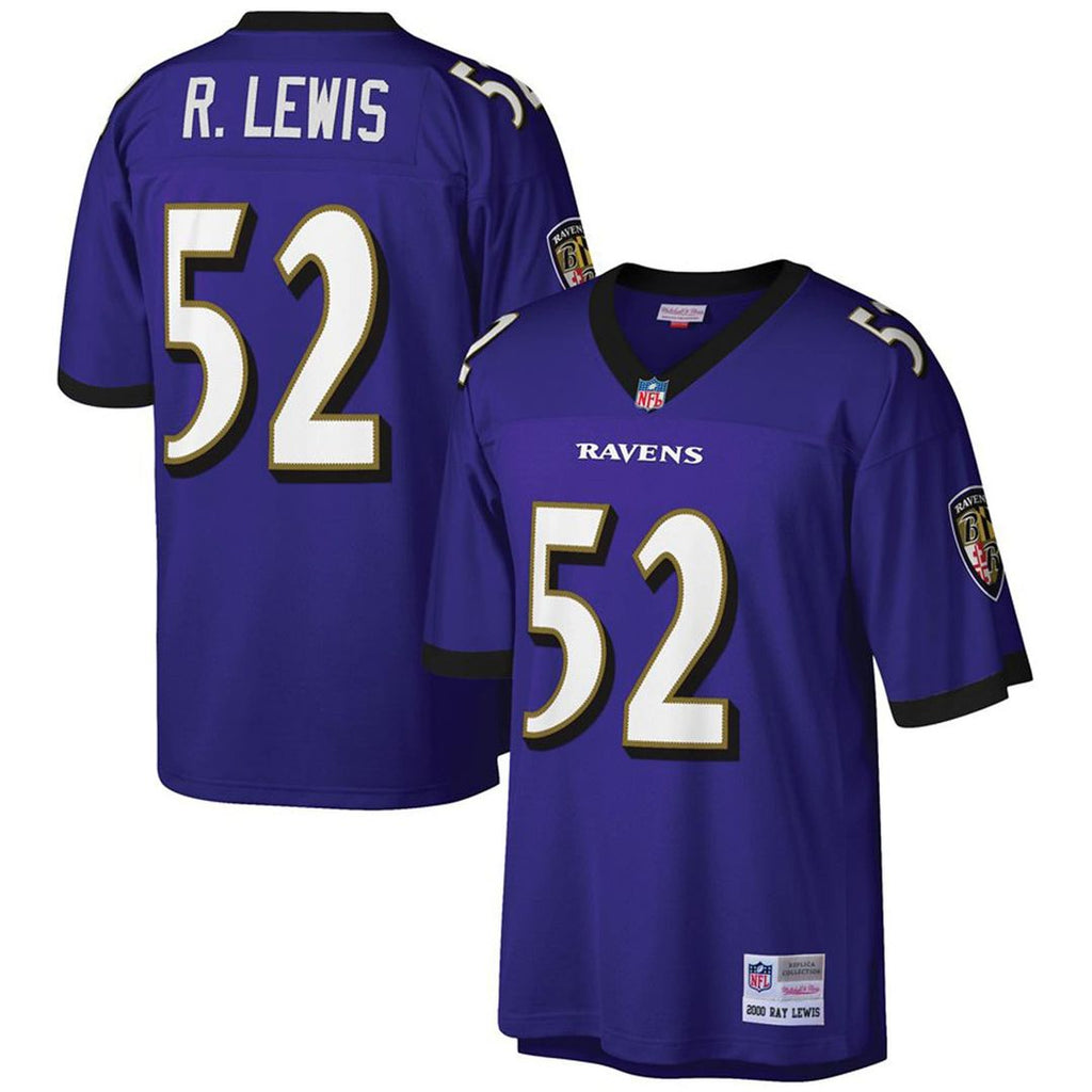 Ray Lewis Baltimore Ravens Mitchell & Ness Big & Tall 2000 Retired Player Replica Official Jersey - Purple