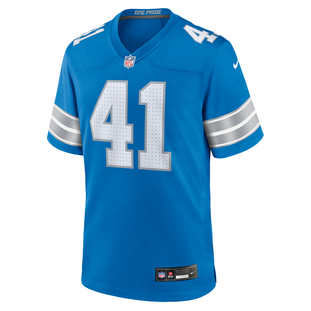 Gunnar Oakes Detroit Lions Nike Team Game Official Jersey -  Blue