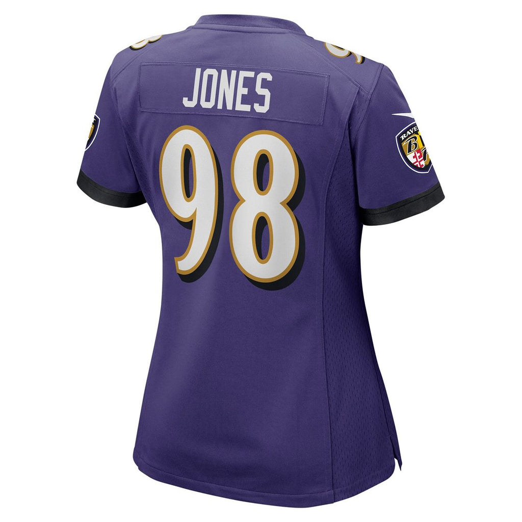 Travis Jones Baltimore Ravens Nike Women's Player Game Official Jersey - Purple