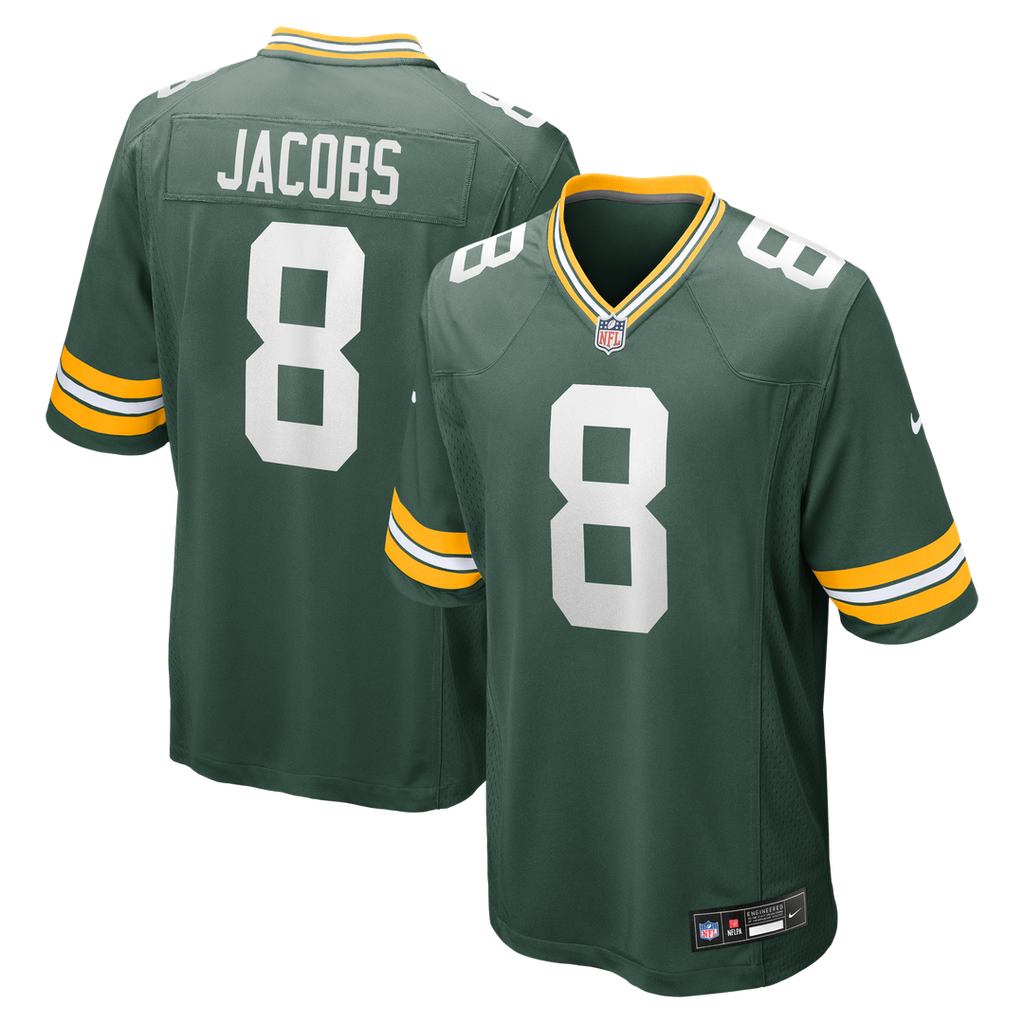Josh Jacobs Green Bay Packers Nike Team Game Official Jersey -  Green