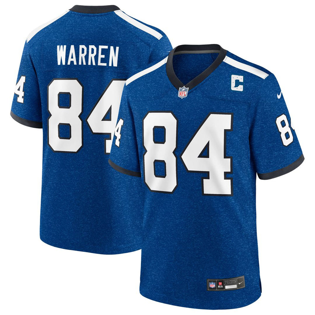 Tyler Warren Indianapolis Colts Nike Alternate 2 Indiana Nights Game Official Jersey -  Heather Royal
