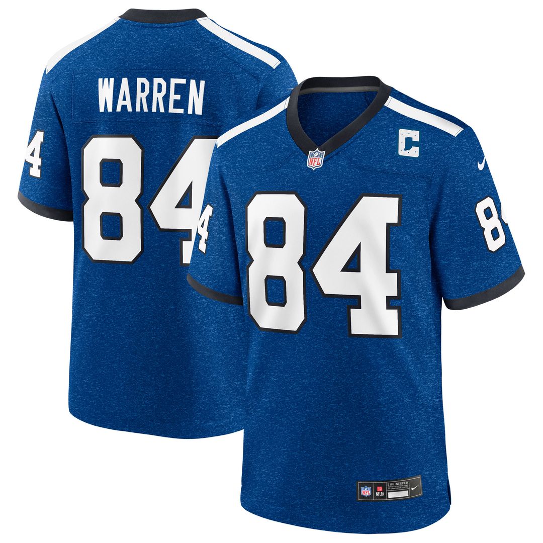 Tyler Warren Indianapolis Colts Nike Alternate 2 Indiana Nights Game Official Jersey -  Heather Royal