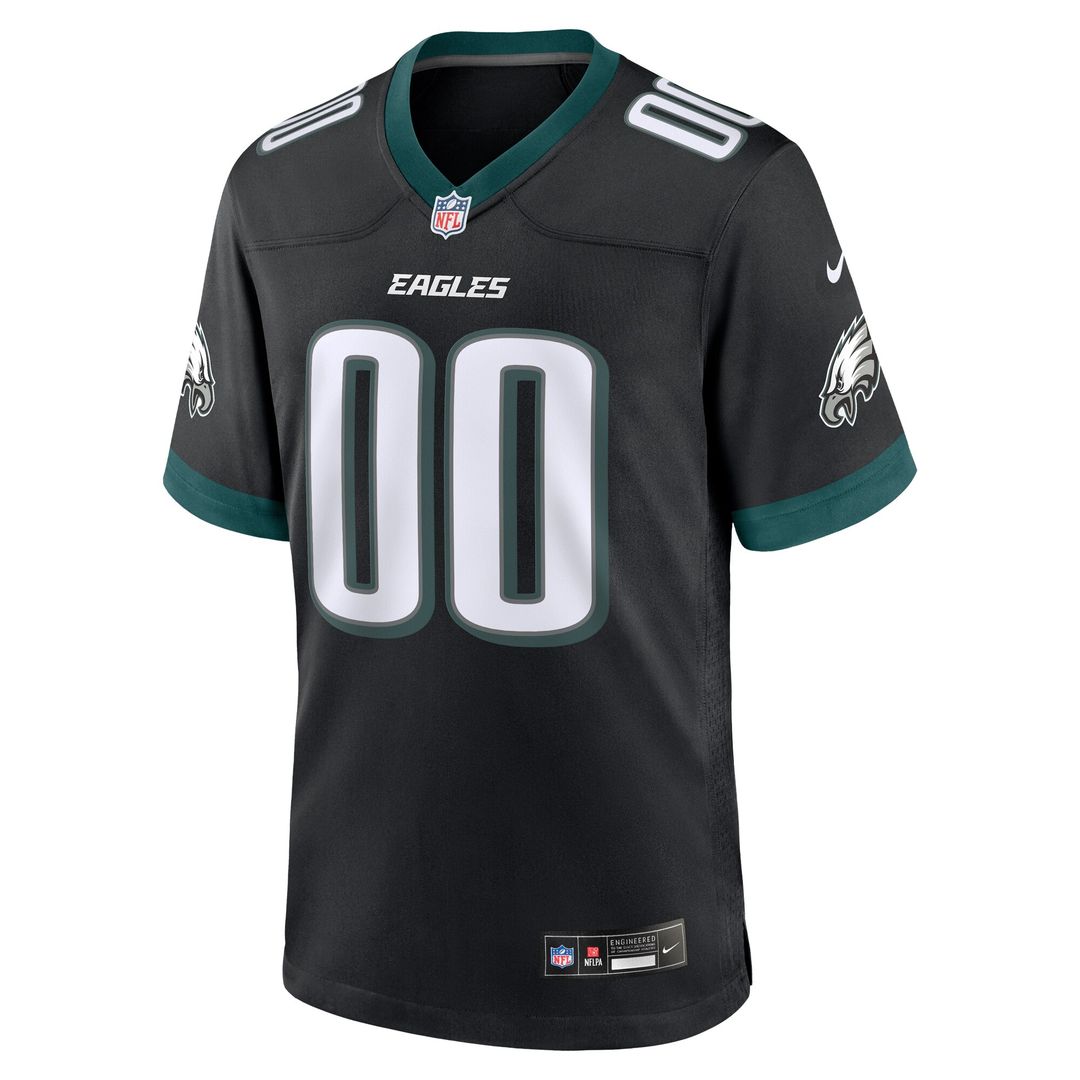 Philadelphia Eagles Nike Alternate Custom Game Official Jersey - Black