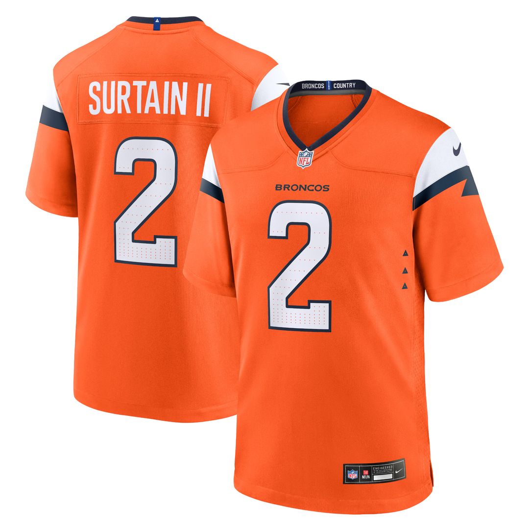 Patrick Surtain II Denver Broncos Nike Alternate Game Jersey - Navy