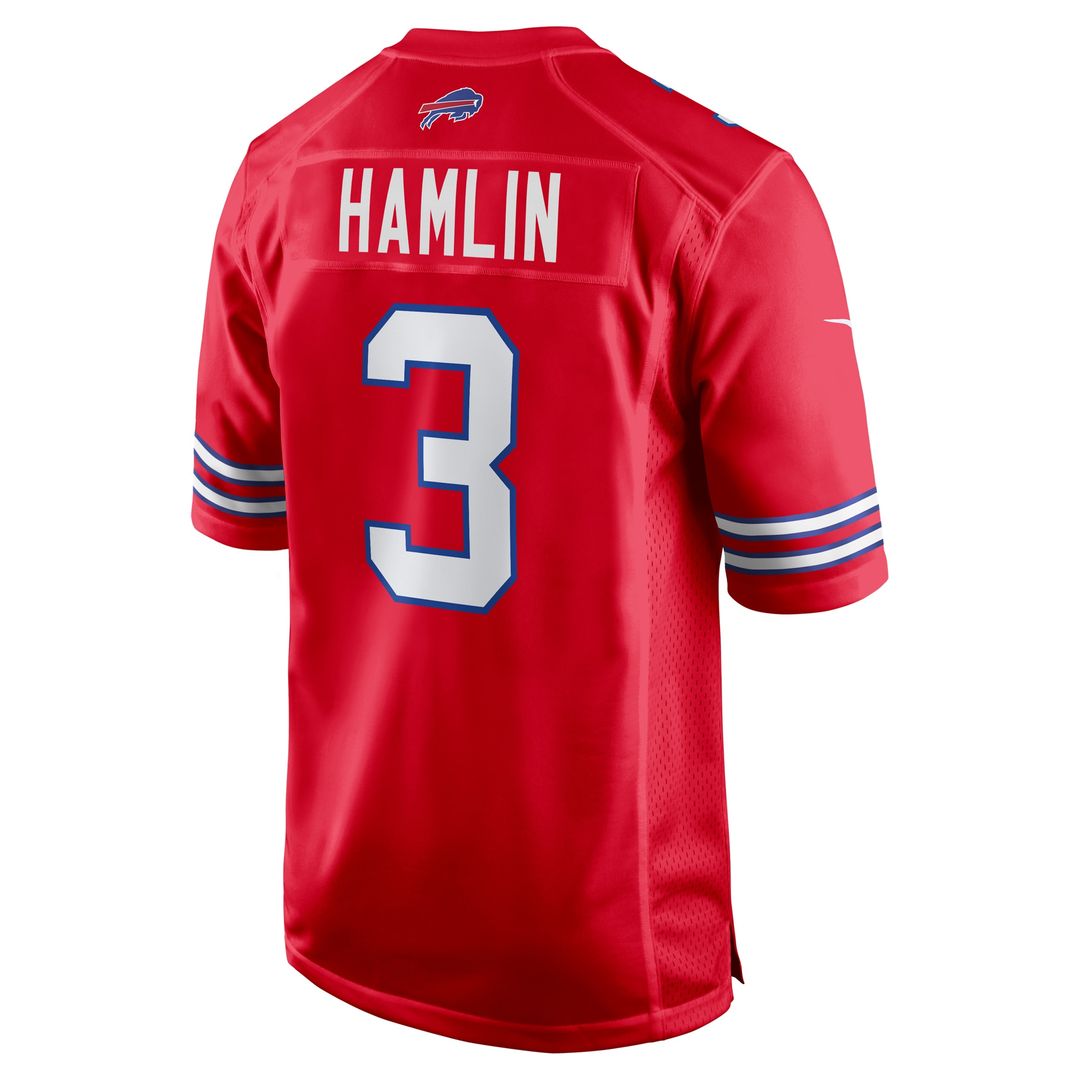 Damar Hamlin Buffalo Bills Nike Alternate Game Official Jersey - Red