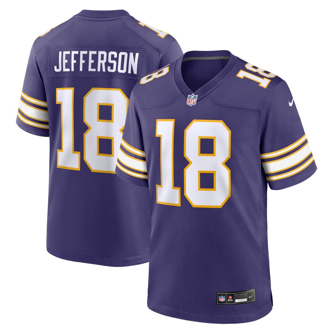 Justin Jefferson Minnesota Vikings Nike Classic Player Game Official Jersey - Purple