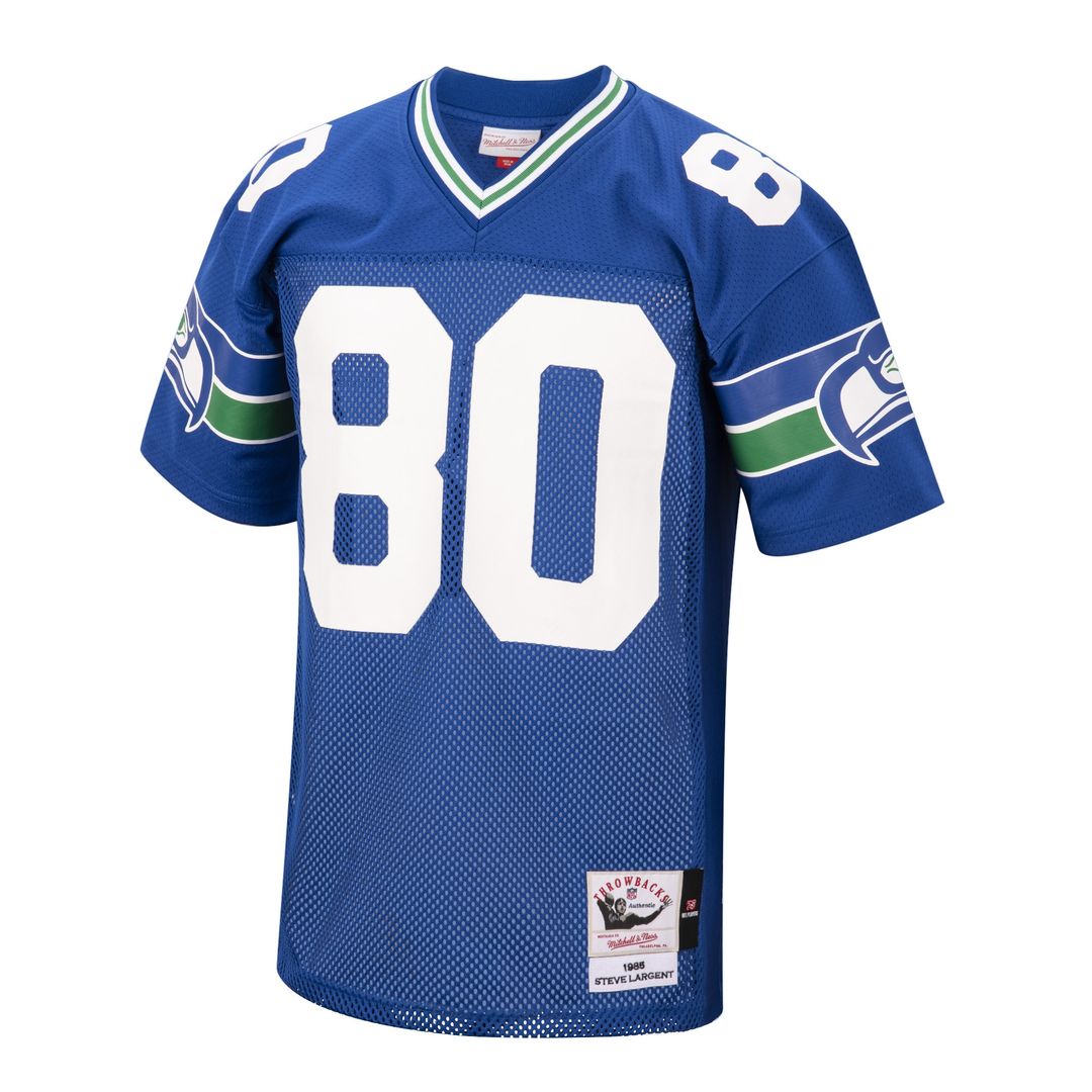 Steve Largent Seattle Seahawks 1985 Mitchell & Ness Authentic Throwback Retired Player Official Jersey - Royal