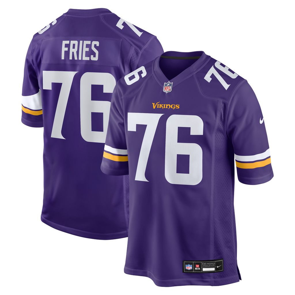Will Fries Minnesota Vikings Nike Team Game Official Jersey -  Purple