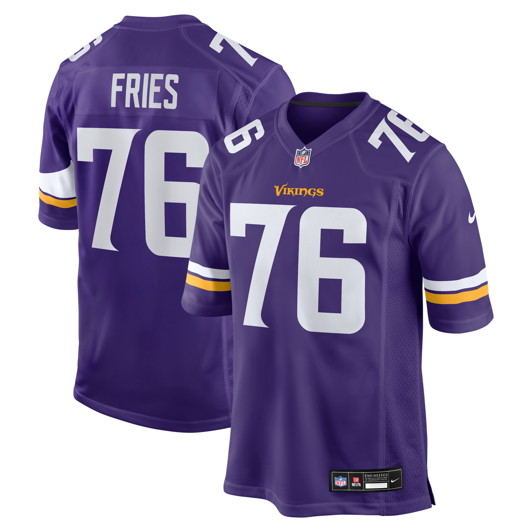 Will Fries Minnesota Vikings Nike Team Game Official Jersey -  Purple