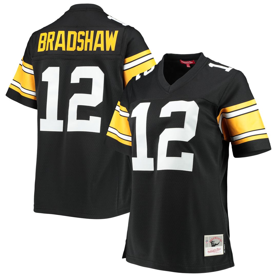 Terry Bradshaw Pittsburgh Steelers Mitchell & Ness Women's Legacy Player Replica Jersey - Black