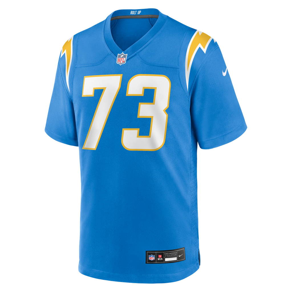 Mekhi Becton Los Angeles Chargers Nike Team Game Jersey - Powder Blue