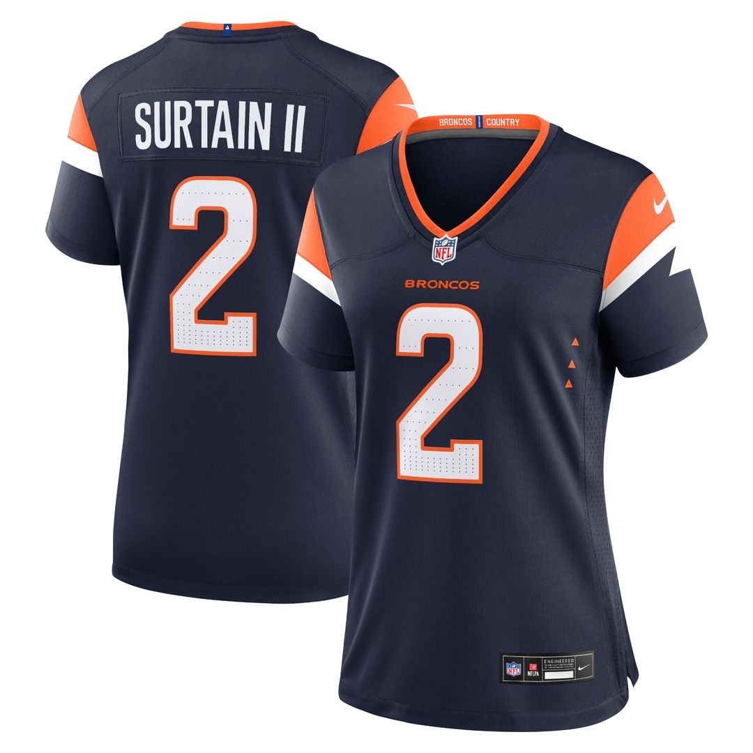 Patrick Surtain II Denver Broncos Nike Women's Team Game Jersey - Orange