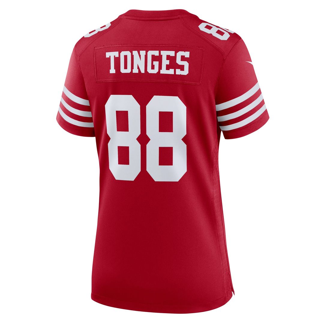 Jake Tonges San Francisco 49ers Nike Women's Team Game Jersey - Scarlet