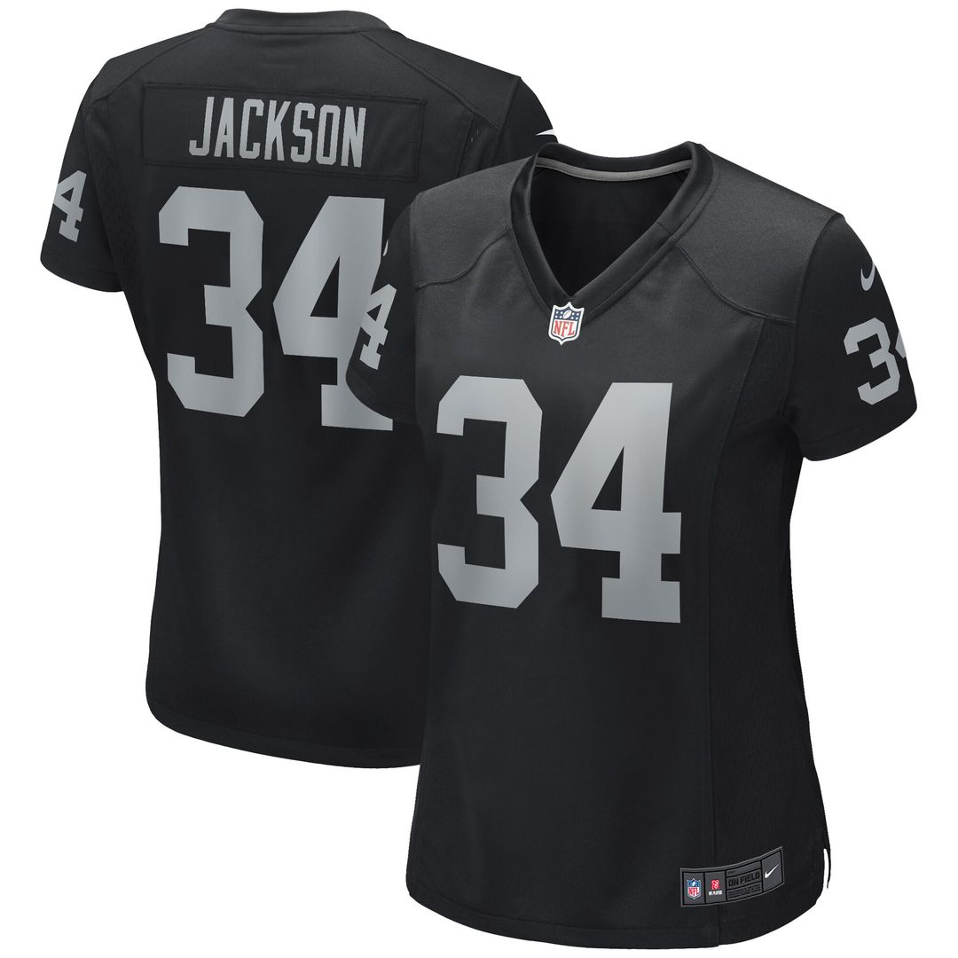 Bo Jackson Las Vegas Raiders Nike Women's Game Retired Player Official Jersey - Black