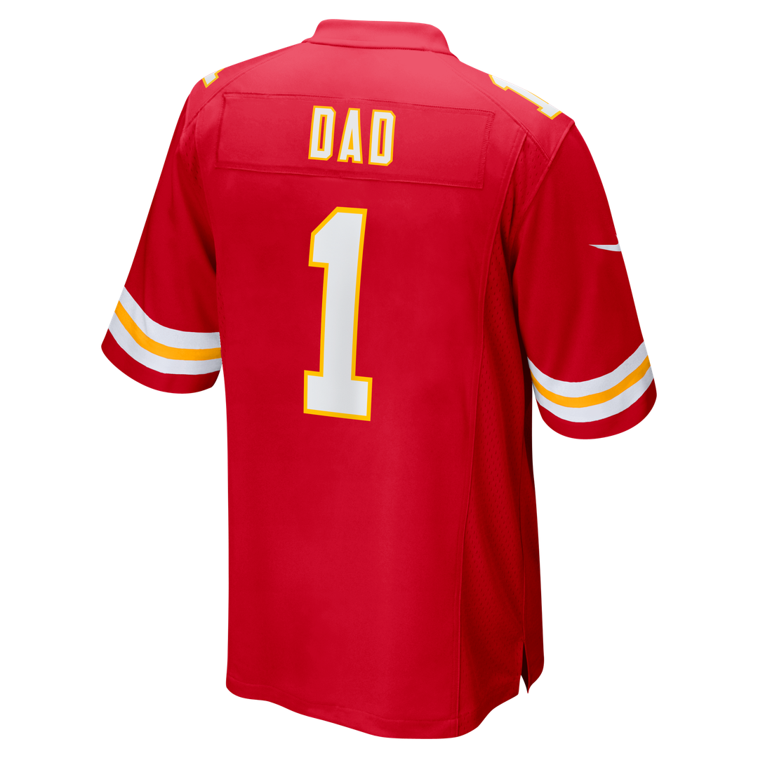 Number 1 Dad Kansas City Chiefs Nike Game Official Jersey - Red