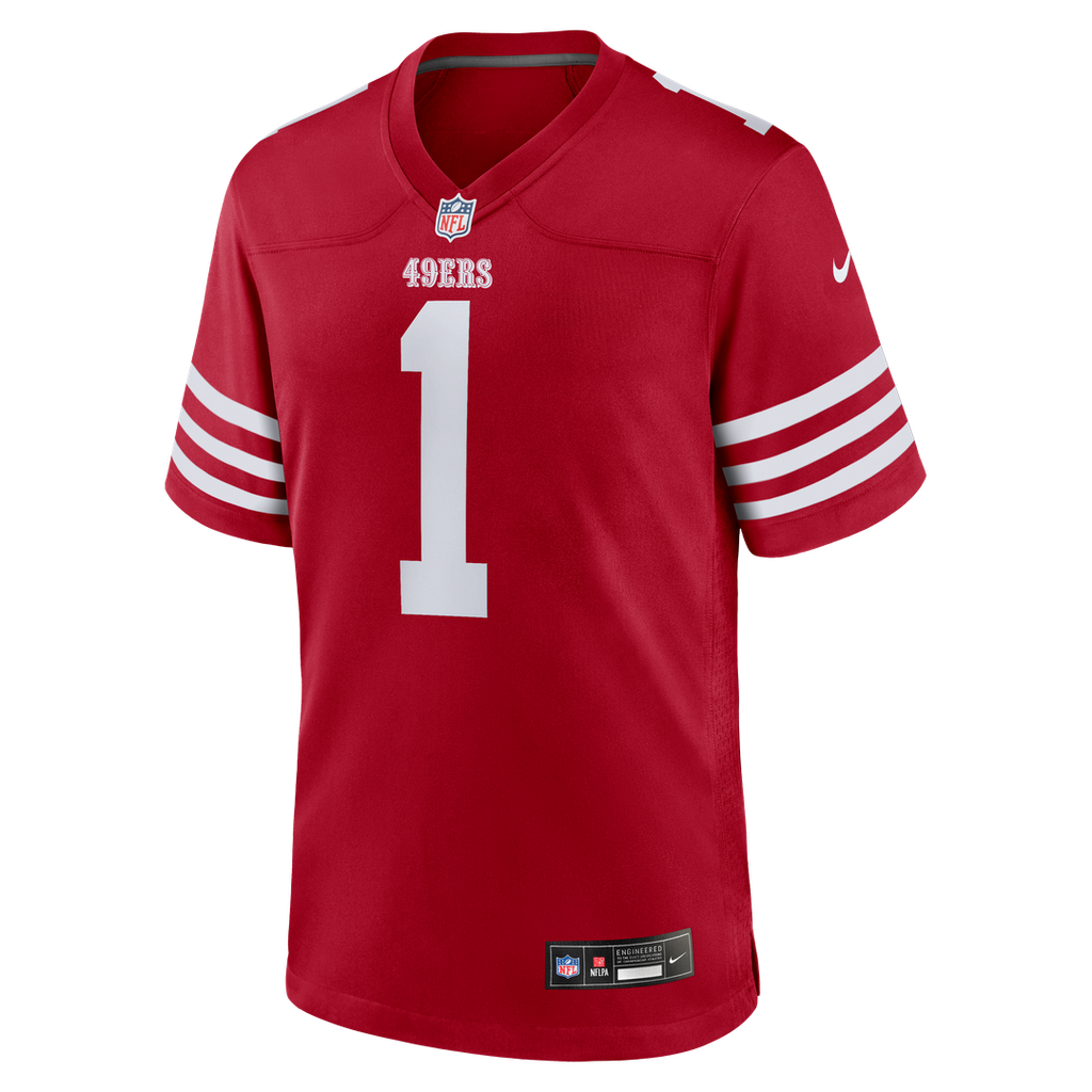 Number 1 Dad San Francisco 49ers Nike Game Official Jersey - Scarlet