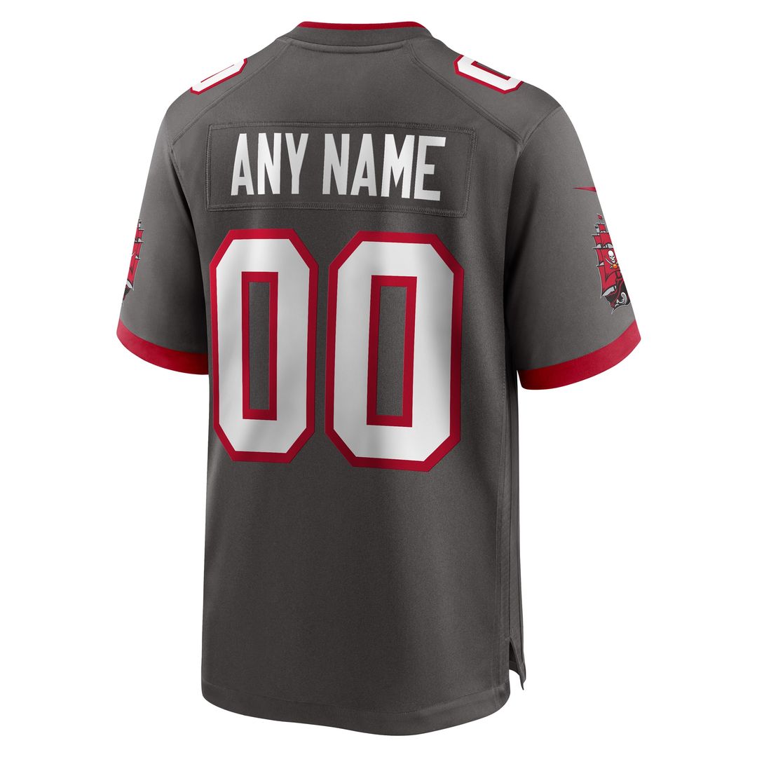 Tampa Bay Buccaneers Nike Alternate Custom Game Official Jersey - Pewter