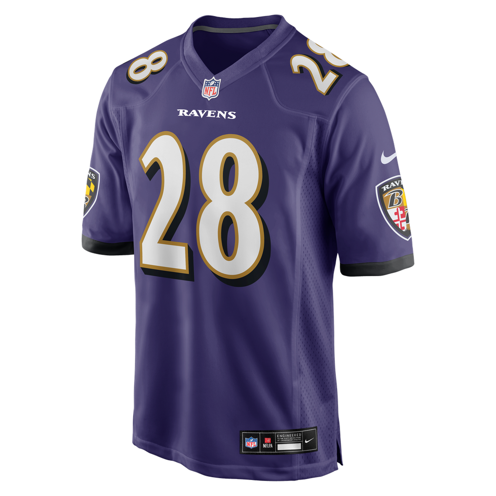 Taven Bryan Baltimore Ravens Nike Team Game Official Jersey -  Purple