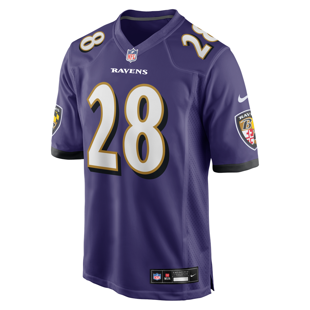 Taven Bryan Baltimore Ravens Nike Team Game Official Jersey -  Purple