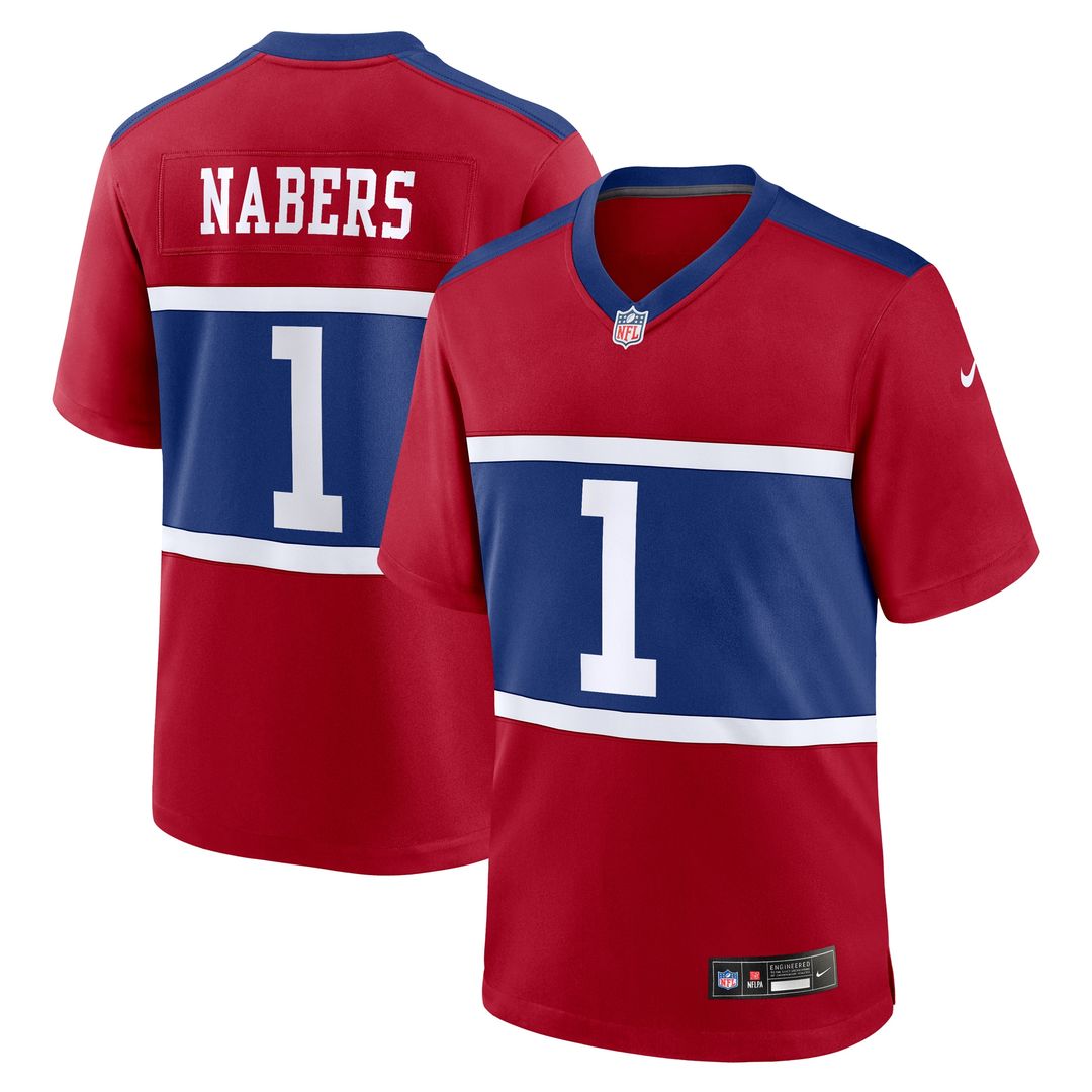Malik Nabers New York Giants Nike Youth Game Official Jersey - Red