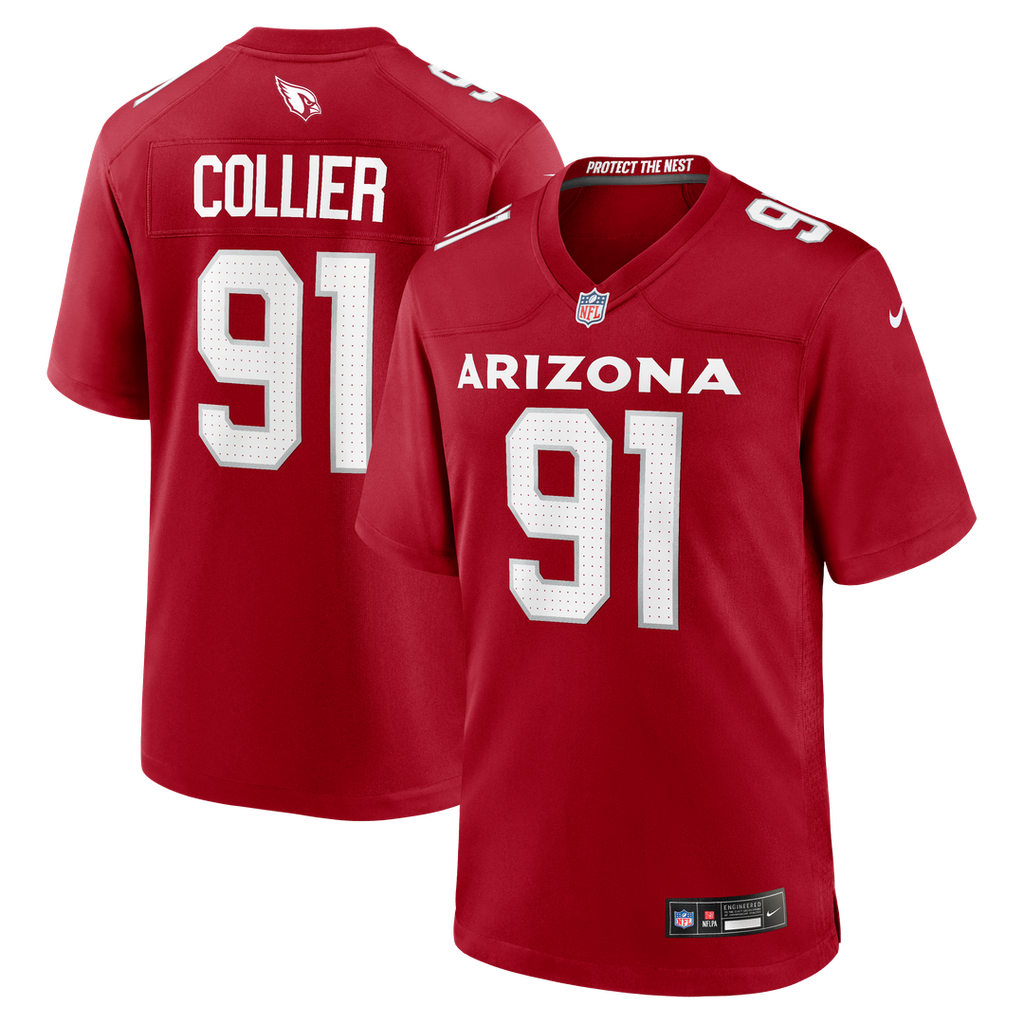 L.J. Collier Arizona Cardinals Nike Team Game Jersey - Cardinal