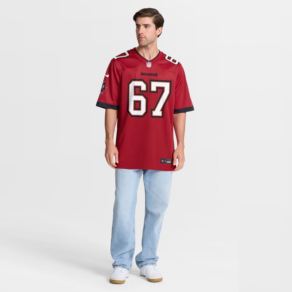 Luke Goedeke Tampa Bay Buccaneers Nike Game Player Official Jersey - Red