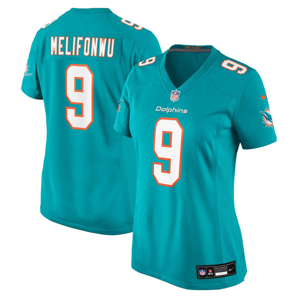 Ifeatu Melifonwu Miami Dolphins Nike Women's Team Game Jersey - Aqua