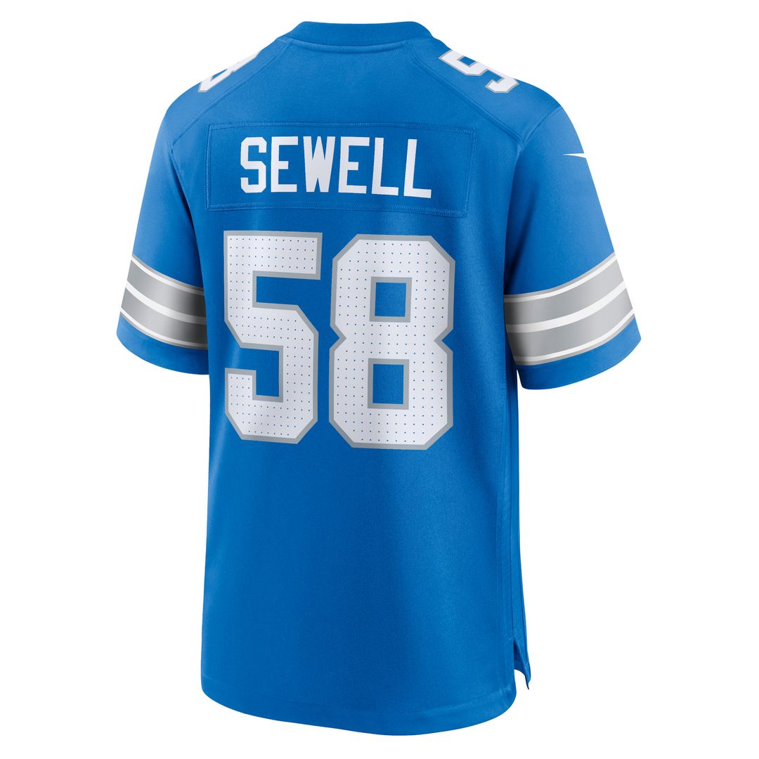 Penei Sewell Detroit Lions Nike Game Official Jersey - Blue