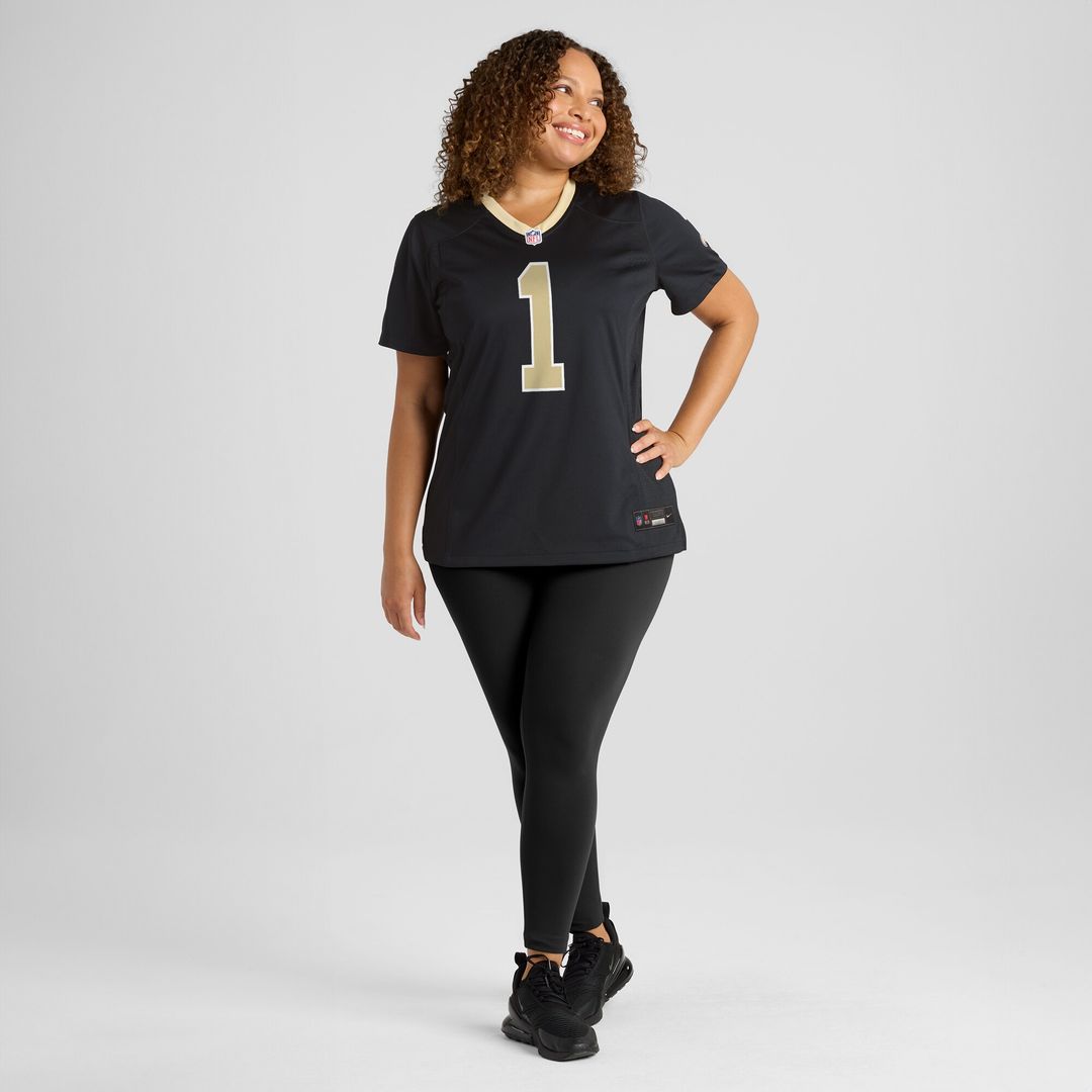 Number 1 Bride New Orleans Saints Nike Women's Game Official Jersey - Black