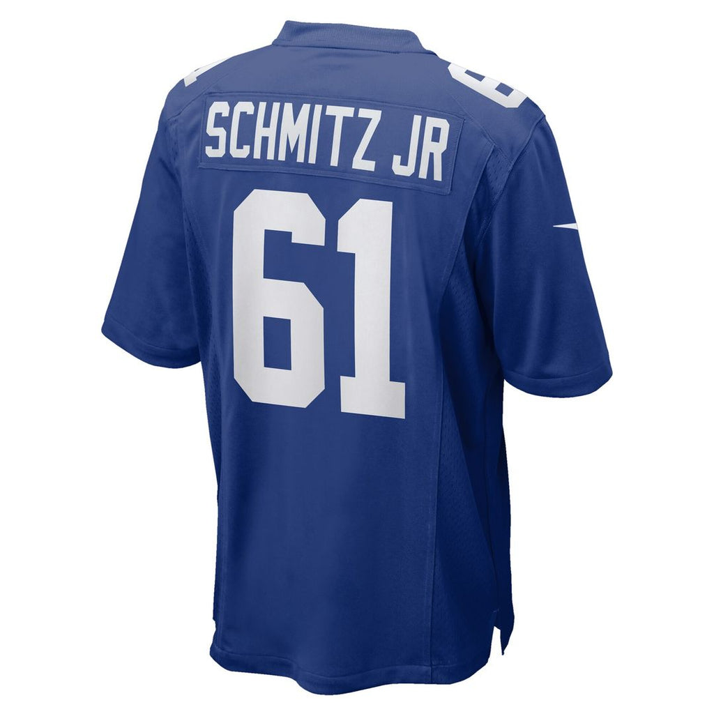 John Michael Schmitz Jr. New York Giants Nike Team Game Official Jersey -  Royal