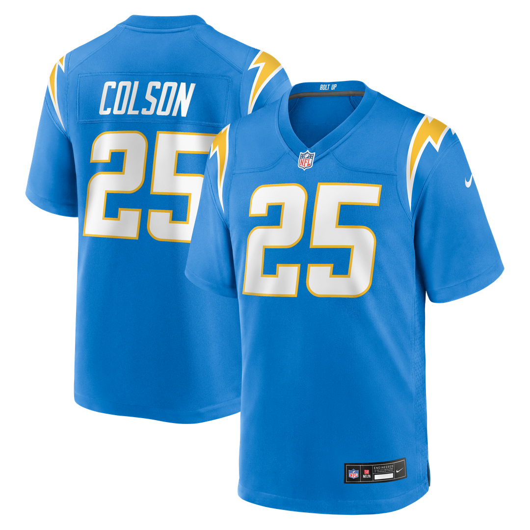 Junior Colson Los Angeles Chargers Nike Team Game Official Jersey -  Powder Blue