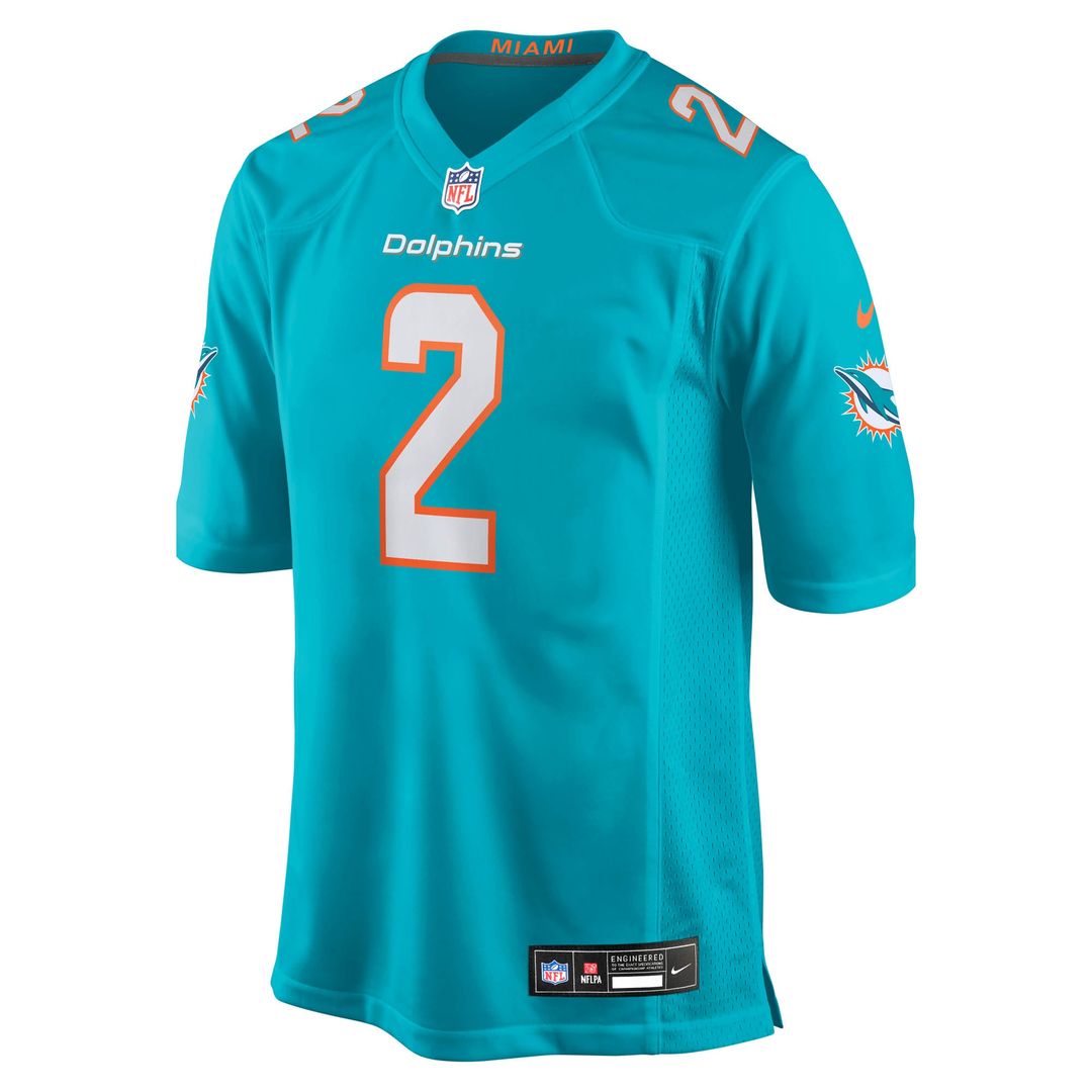 Malik Willis Miami Dolphins Nike Game Official Jersey - Aqua