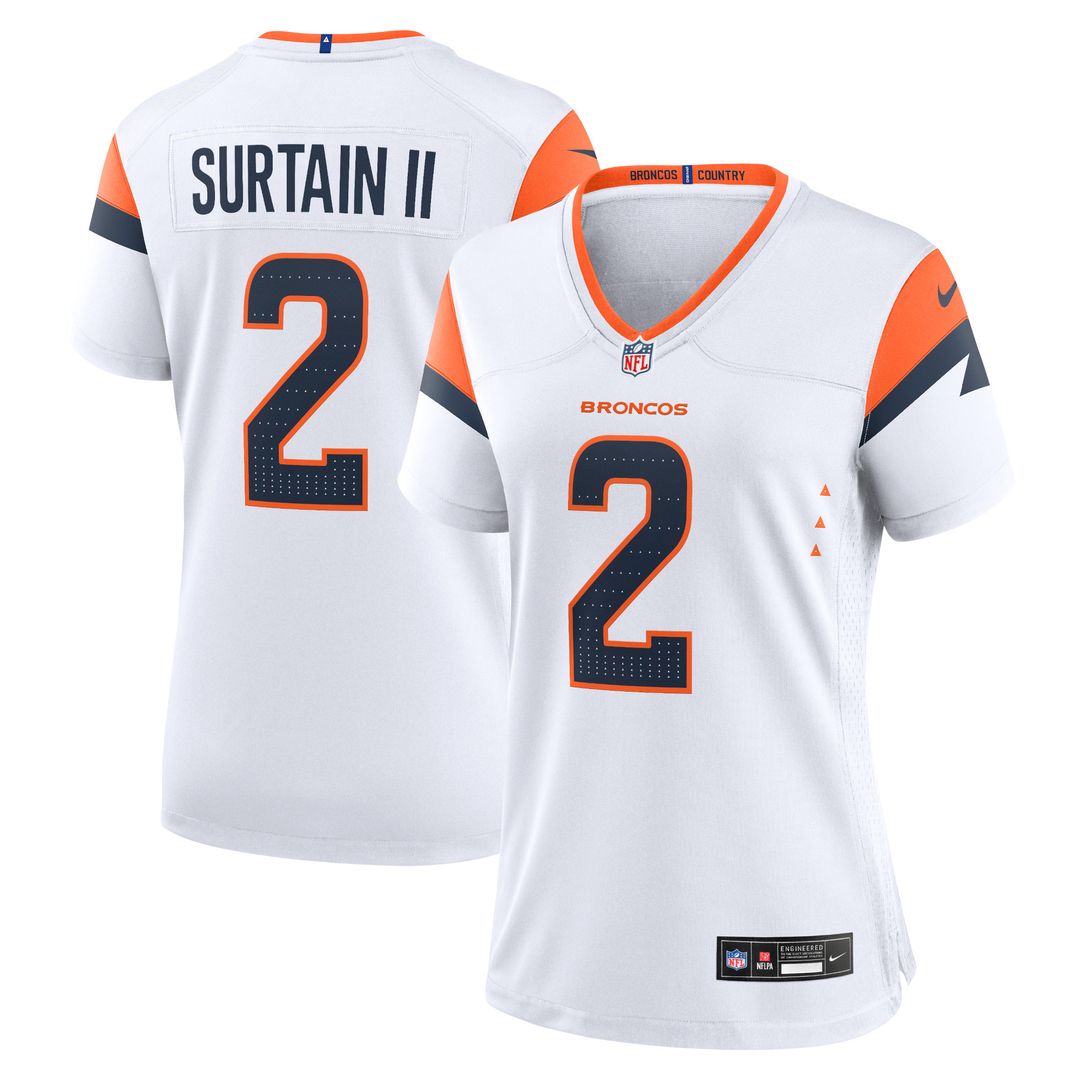 Patrick Surtain II Denver Broncos Nike Women's Team Game Jersey - Orange