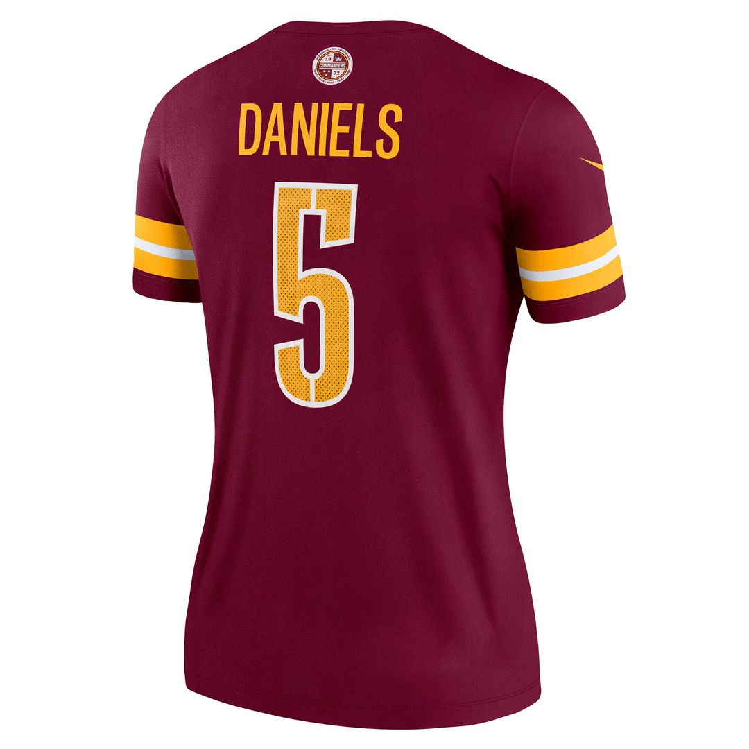 Jayden Daniels Washington Commanders Nike Women's Legend Player Performance Top - Burgundy