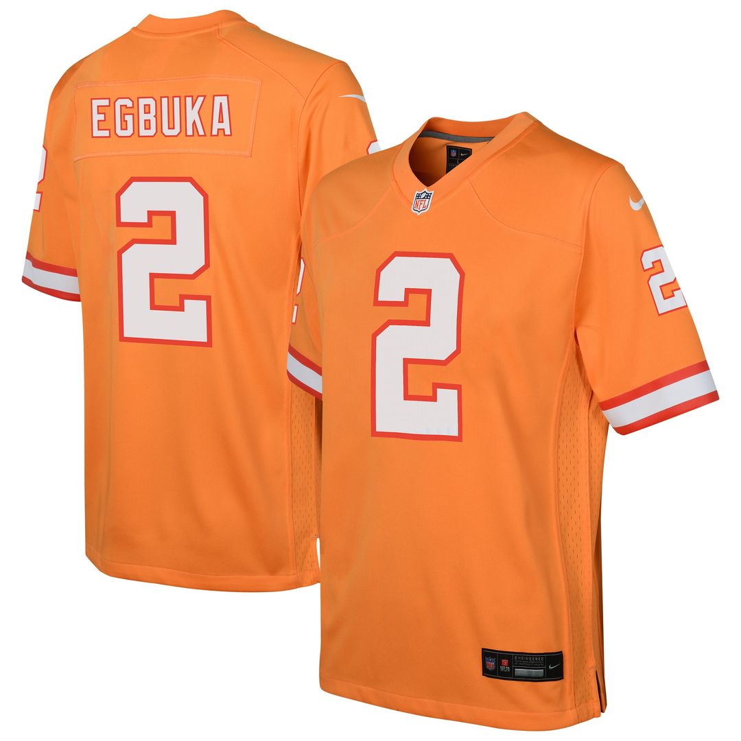 Emeka Egbuka Tampa Bay Buccaneers Nike Youth Team Game Official Jersey - Red