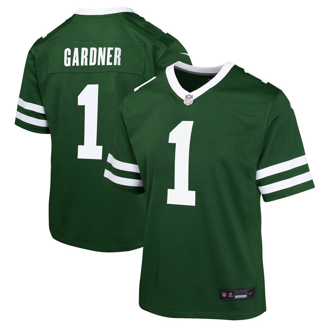 Ahmad Sauce Gardner New York Jets Nike Youth Game Official Jersey - White