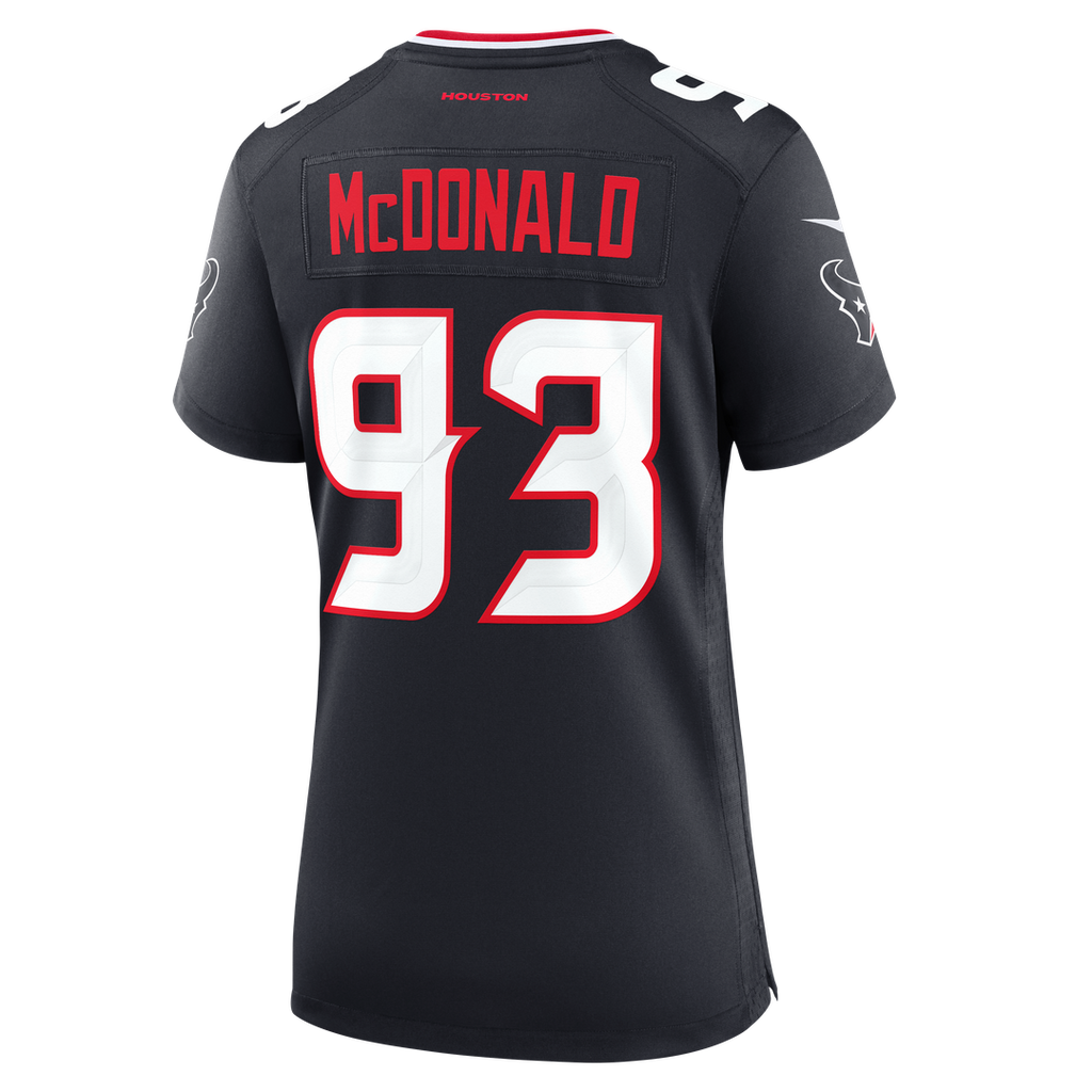 Kayden McDonald Houston Texans Nike Women's Team Game Official Jersey -  Navy