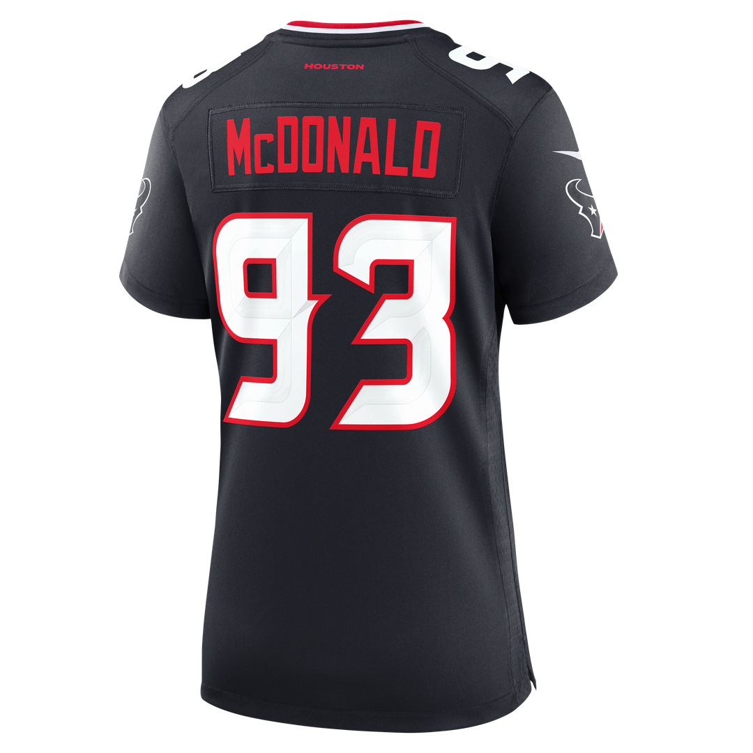 Kayden McDonald Houston Texans Nike Women's Team Game Official Jersey -  Navy