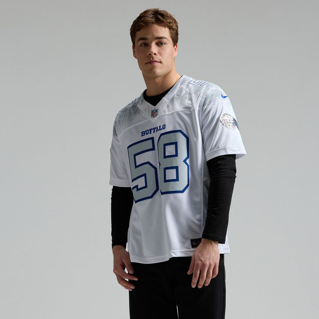 Matt Milano Buffalo Bills Nike 2025 Rivalries Collection Stitched Limited Official Jersey - White