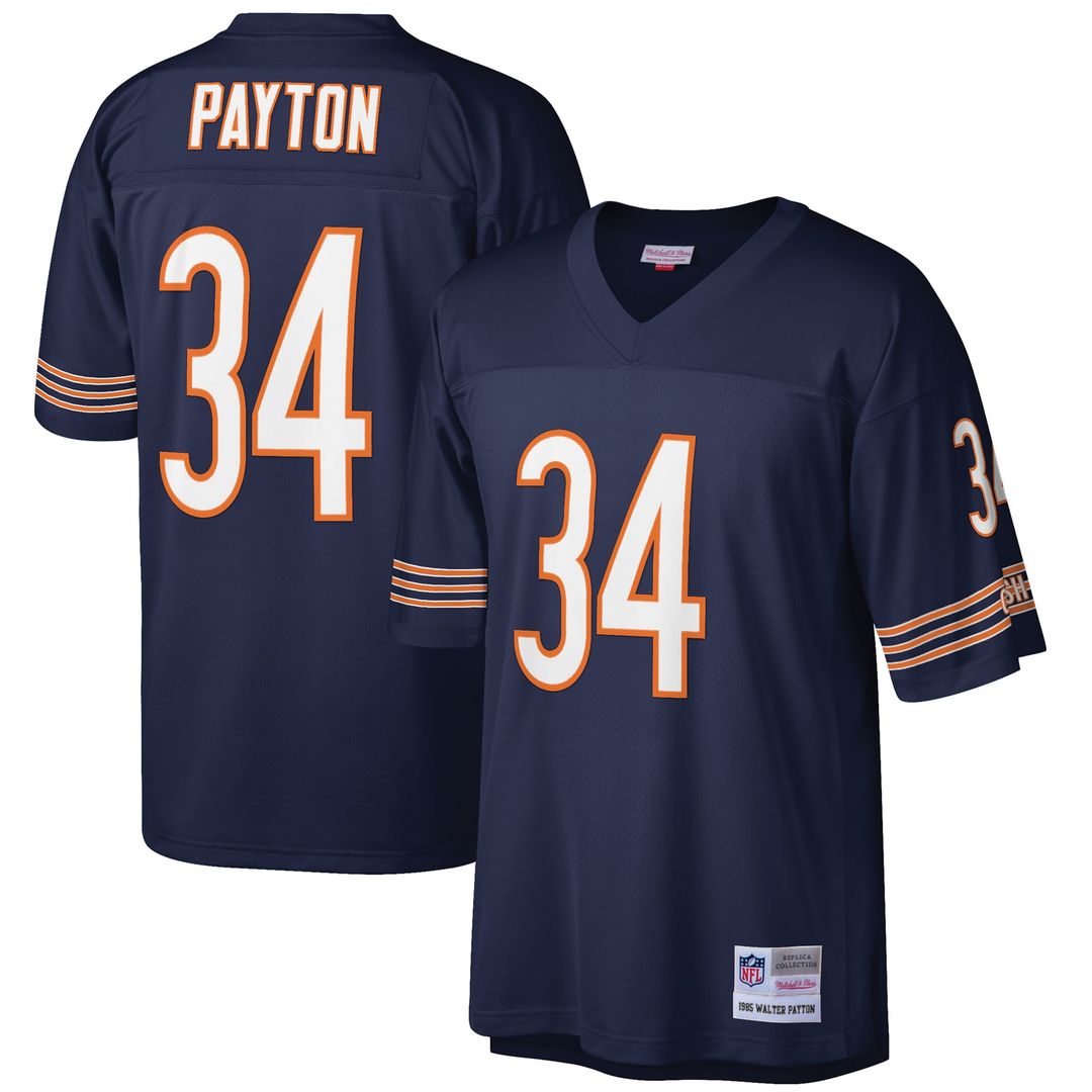 Walter Payton Chicago Bears Mitchell & Ness Big & Tall 1985 Retired Player Replica Official Jersey - White