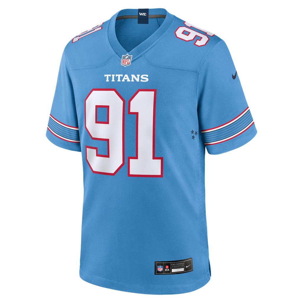 John Franklin-Myers Tennessee Titans Nike Team Game Official Jersey - Light Blue