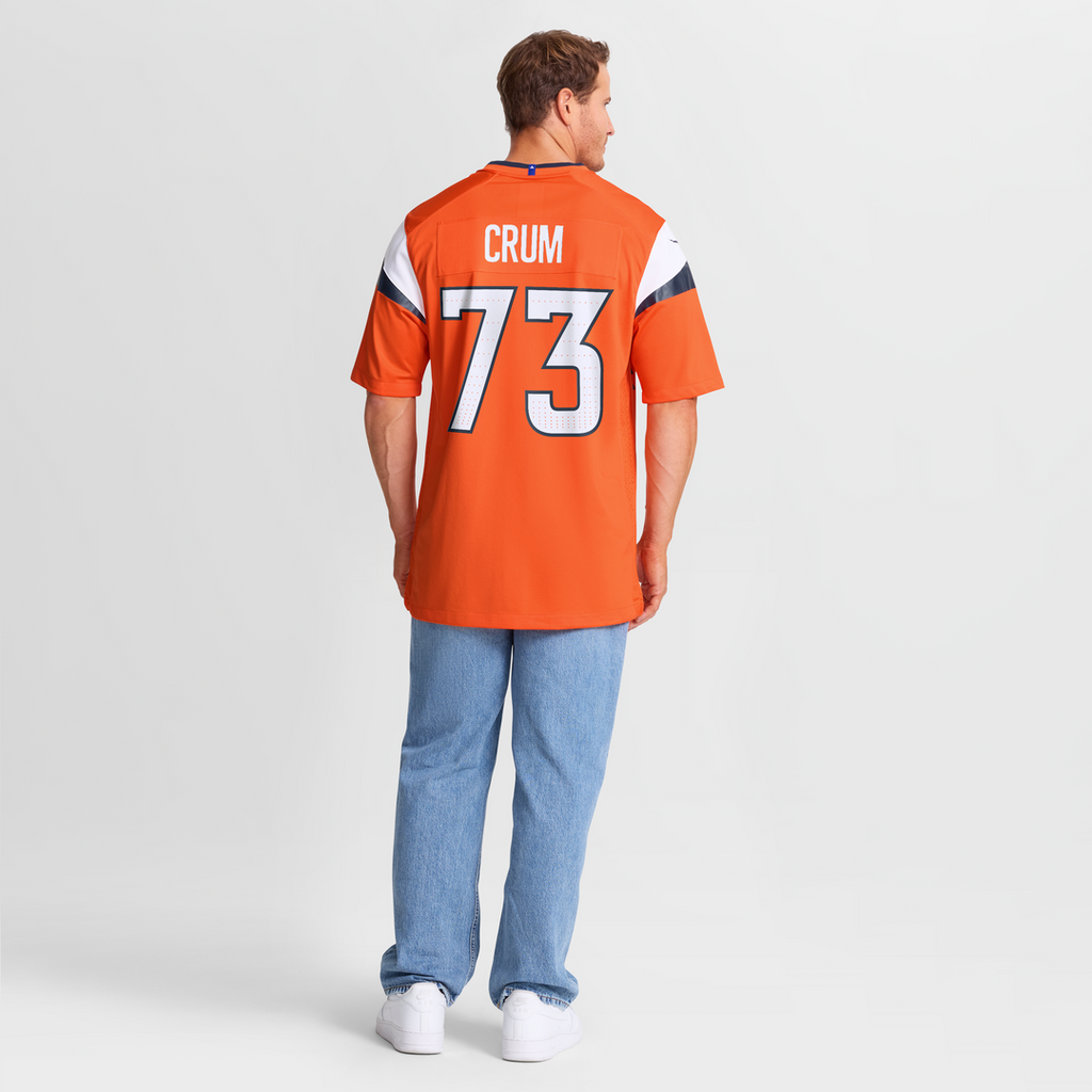 Frank Crum Denver Broncos Nike Team Game Jersey - Orange
