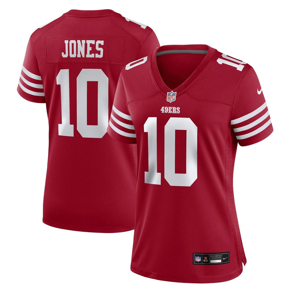 Mac Jones San Francisco 49ers Nike Women's Team Game Official Jersey -  Scarlet