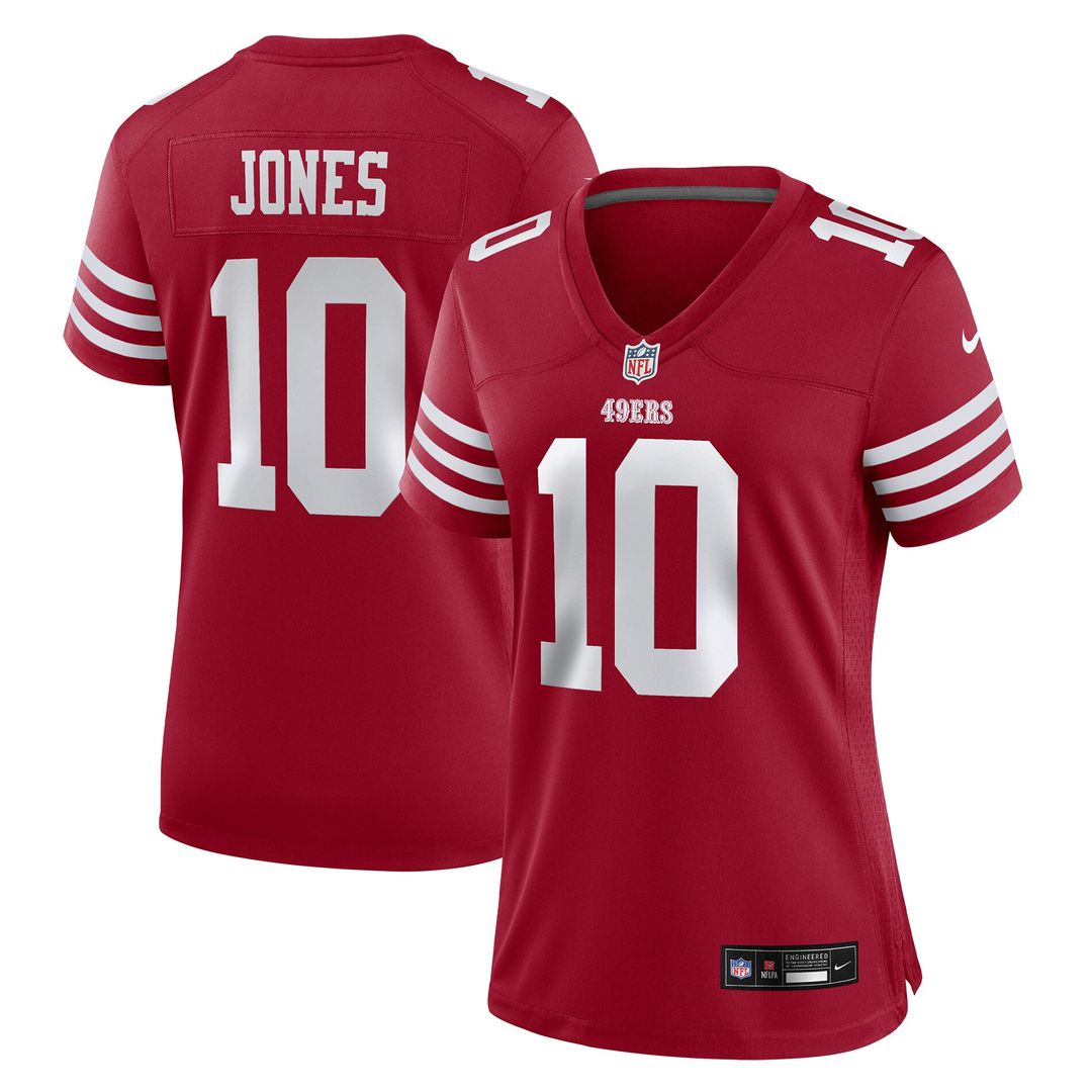 Mac Jones San Francisco 49ers Nike Women's Team Game Official Jersey -  Scarlet