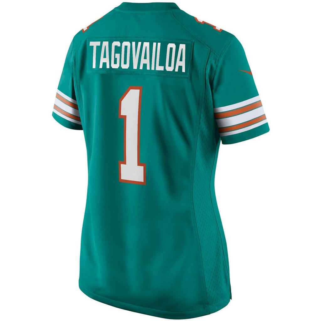 Tua Tagovailoa Miami Dolphins Nike Women's Alternate Game Official Jersey - Aqua
