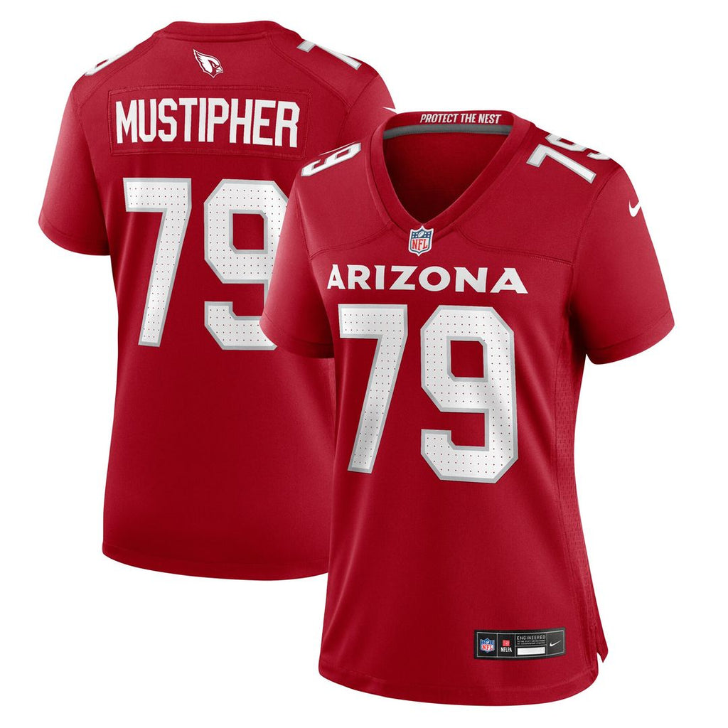 PJ Mustipher Arizona Cardinals Nike Women's Team Game Official Jersey -  Cardinal
