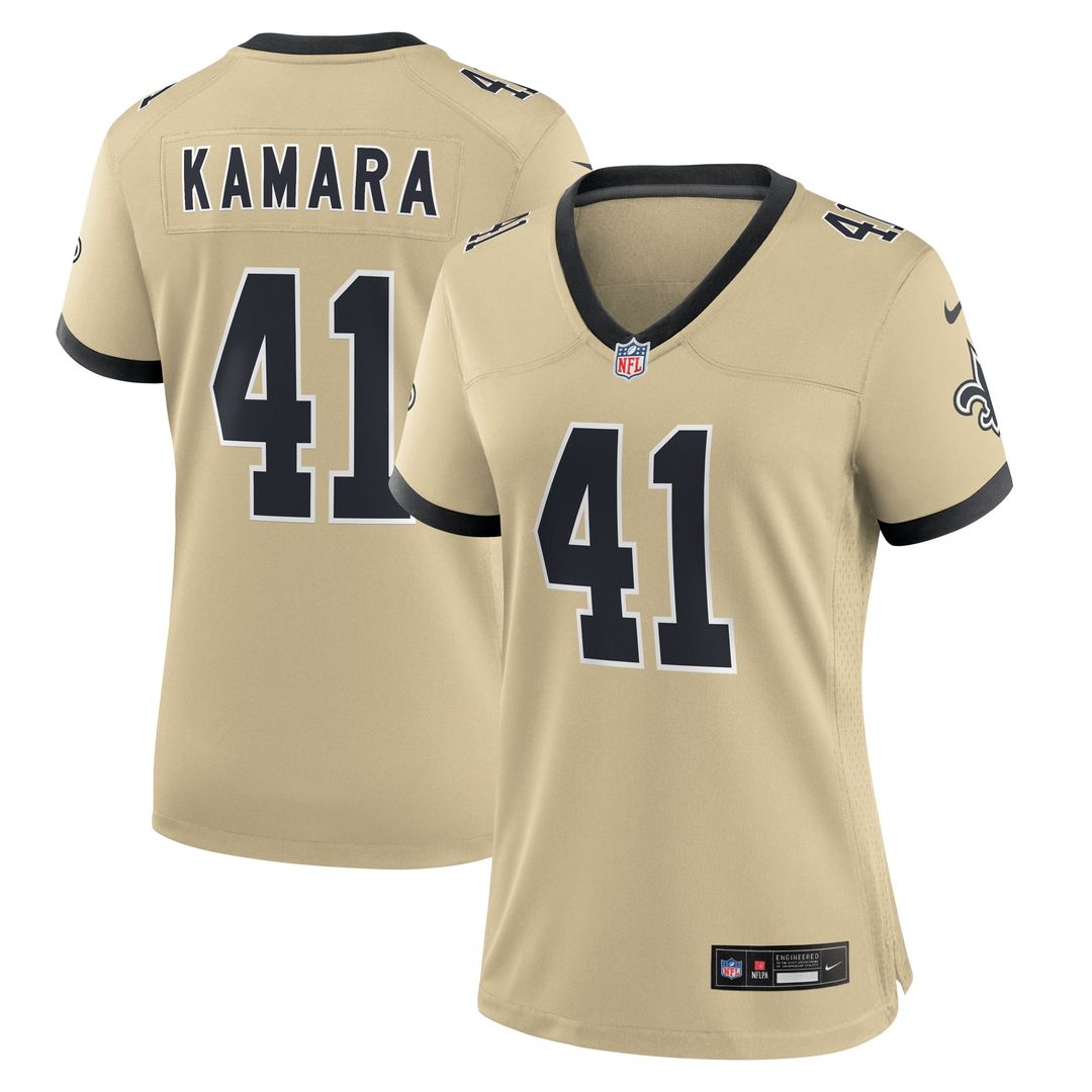 Alvin Kamara New Orleans Saints Nike Women's Gameday Golds Alternate Game Player Official Jersey - Gold